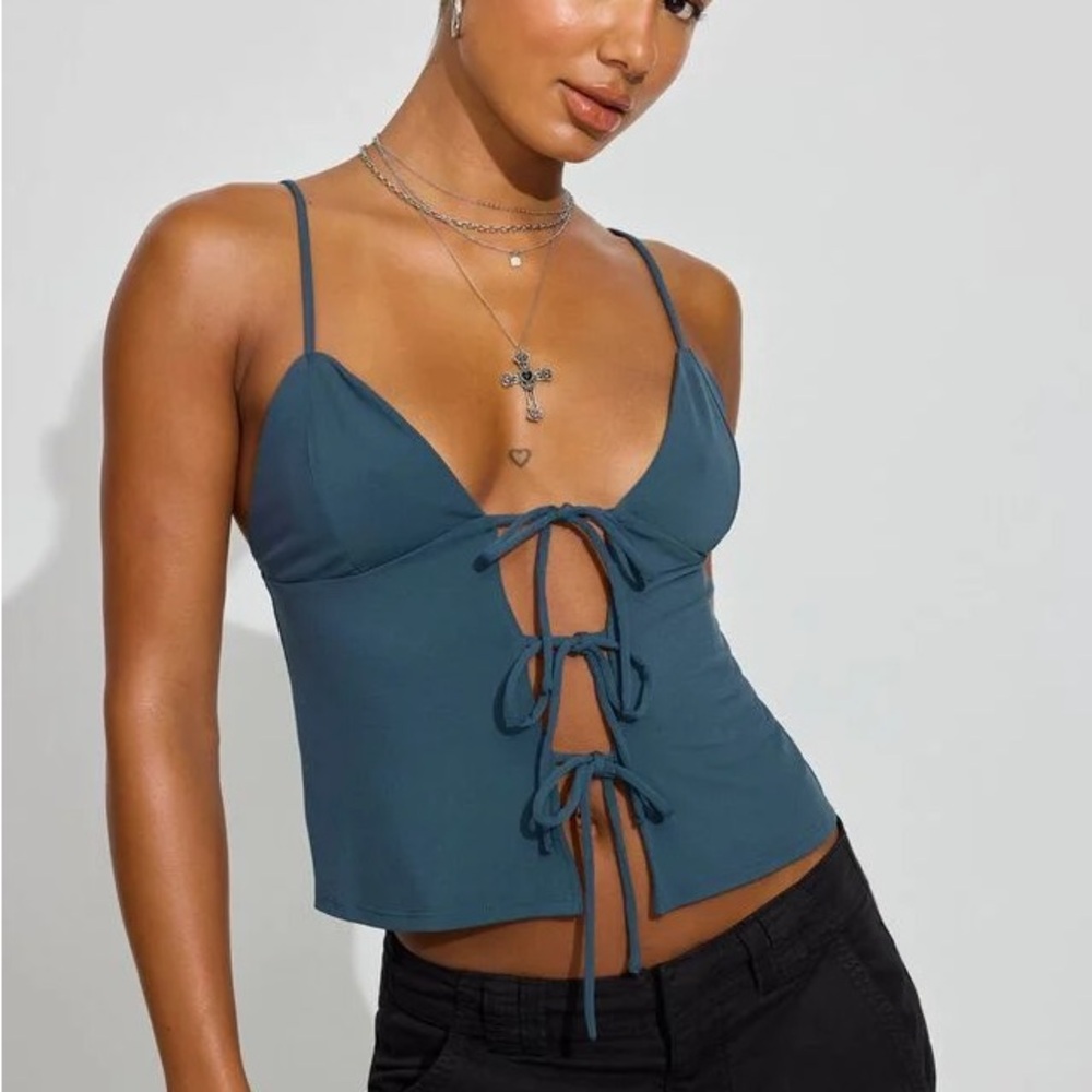 Tie Front Cami Top from Garage